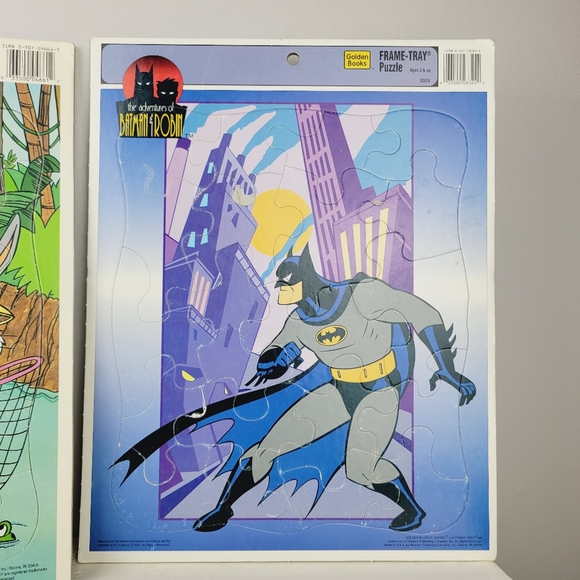 Vintage Looney Tunes and Adventures of Batman Frame-Tray Puzzles Golden Books - Picture 4 of 16